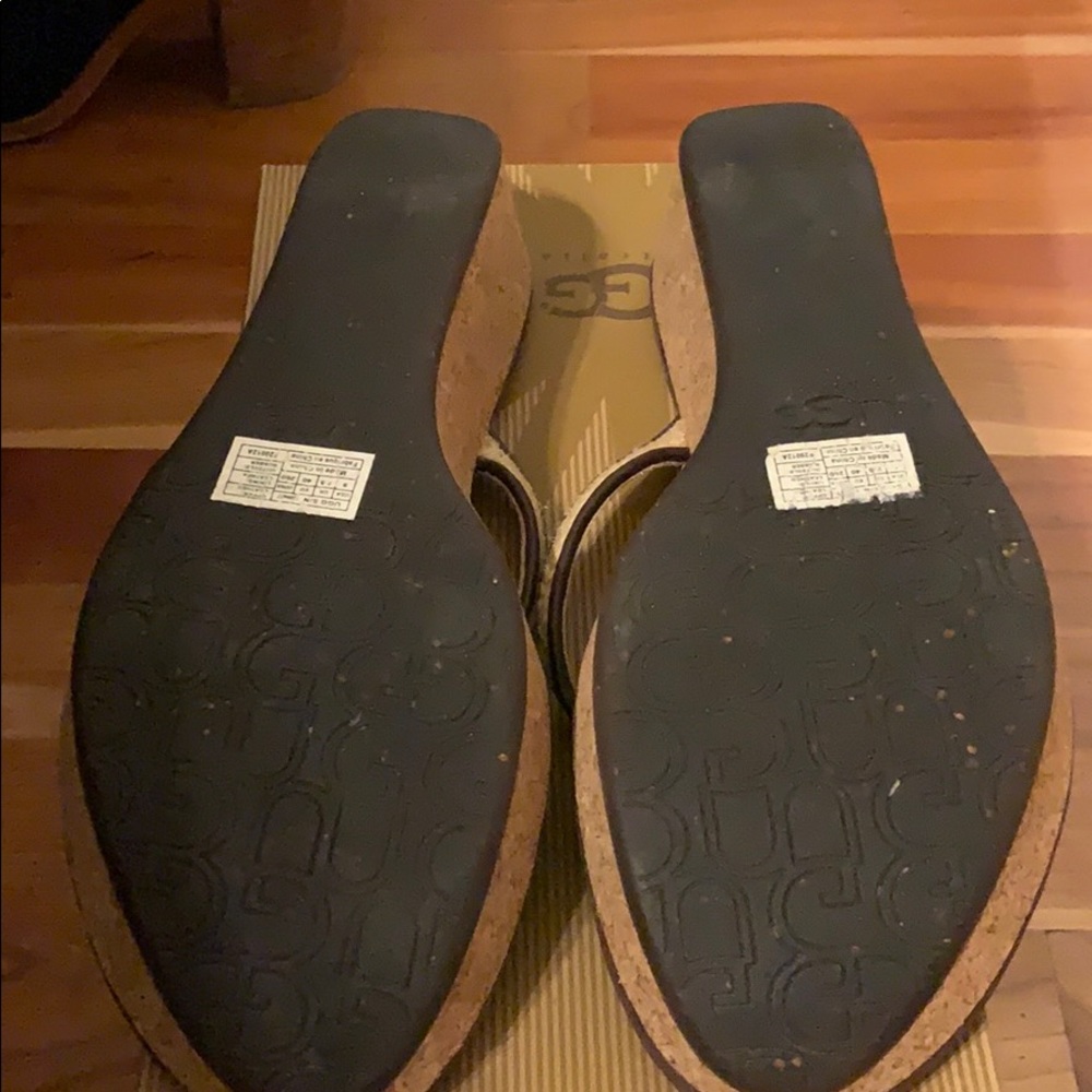UGG leather sandal with 3” cork heel - Picture 3 of 4